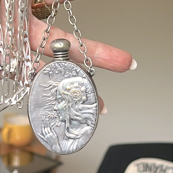 Sterling silver vintage flask